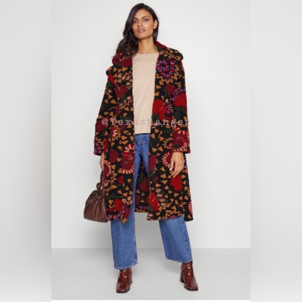 NWT Farm Rio + Black Jungle Fruits Fleece Coat